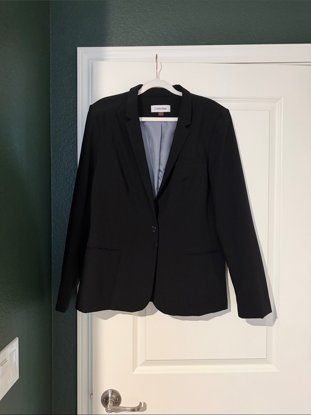 Calvin Klein Black Women's Single-Button Blazer
